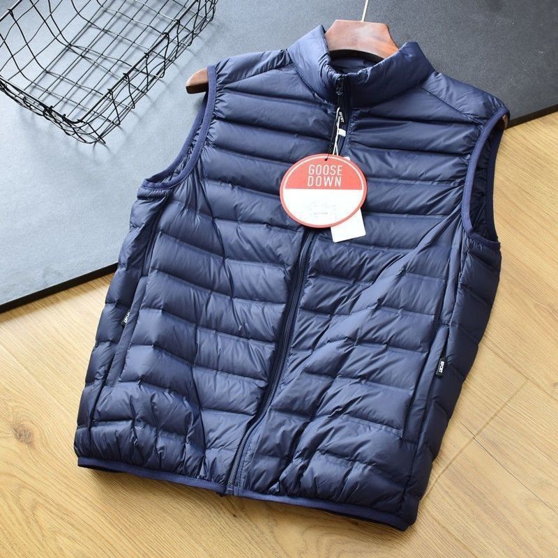 Men'S Down Cotton Vest Lightweight Warm Vest Middle-Aged And Elderly Coat Fashionable - Image 1